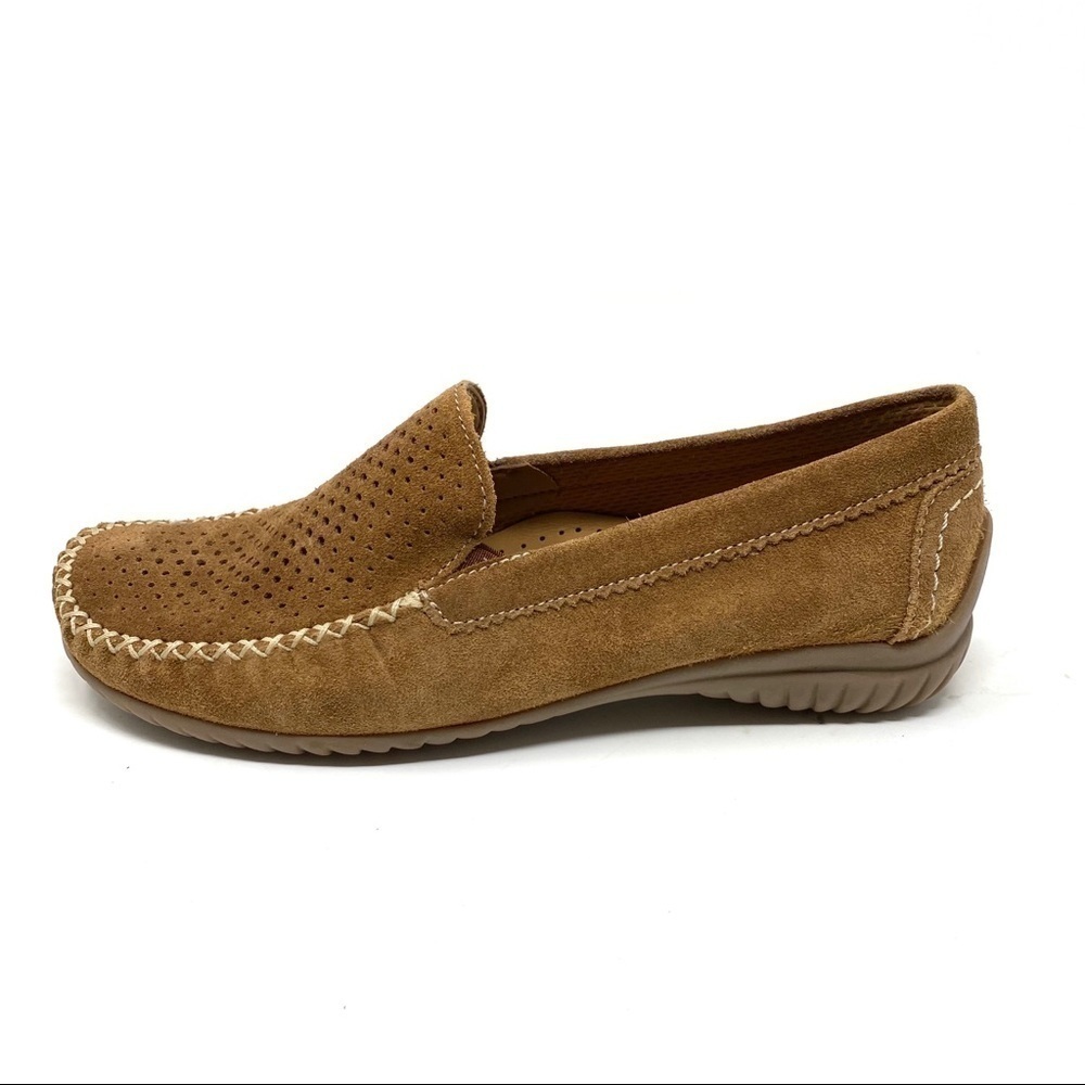 Gabor 66.094.45 Suede Perforated Loafer Moccasins